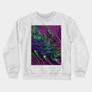 Purple Rainbow Swirls Fractal Texture Crewneck Sweatshirt